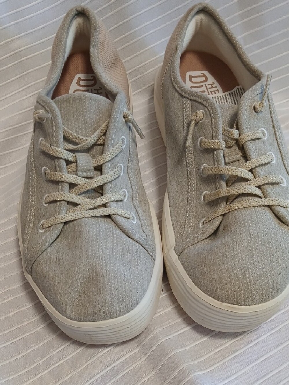 Hey Dude Women's Low-Top Sneakers in Light Taupe - Picture 2 of 6